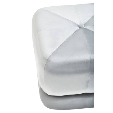 Kaia Grey Velvet Stool