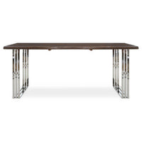 Hampstead Natural And Silver Dining Table