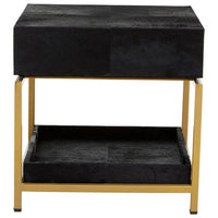 Kensington Townhouse Hair On Hide Bedside Table