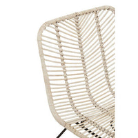 Java Natural Rattan Black Metal Chair