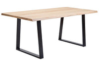 Persolo Mango Wood Live Edge Black Iron Frame Dining Table