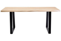 Persolo Mango Wood Live Edge Black Iron Frame Dining Table