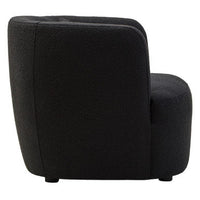 Bruge Textured Black Curved Chair