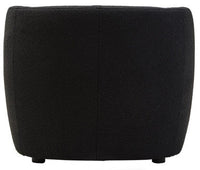 Bruge Textured Black Curved Chair