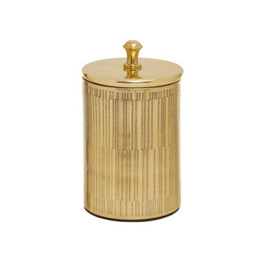 Allegra Line Effect Gold Bathroom Jar