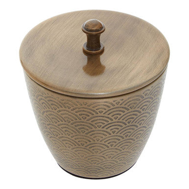 Allegra Aluminium Gold Finish 300ml Bathroom Jar