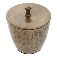 Allegra Aluminium Gold Finish 300ml Bathroom Jar