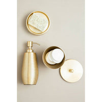 Allegra Aluminium Gold Finish 300ml Bathroom Jar