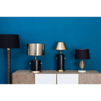 Melora Round Gold Finish Table Lamp