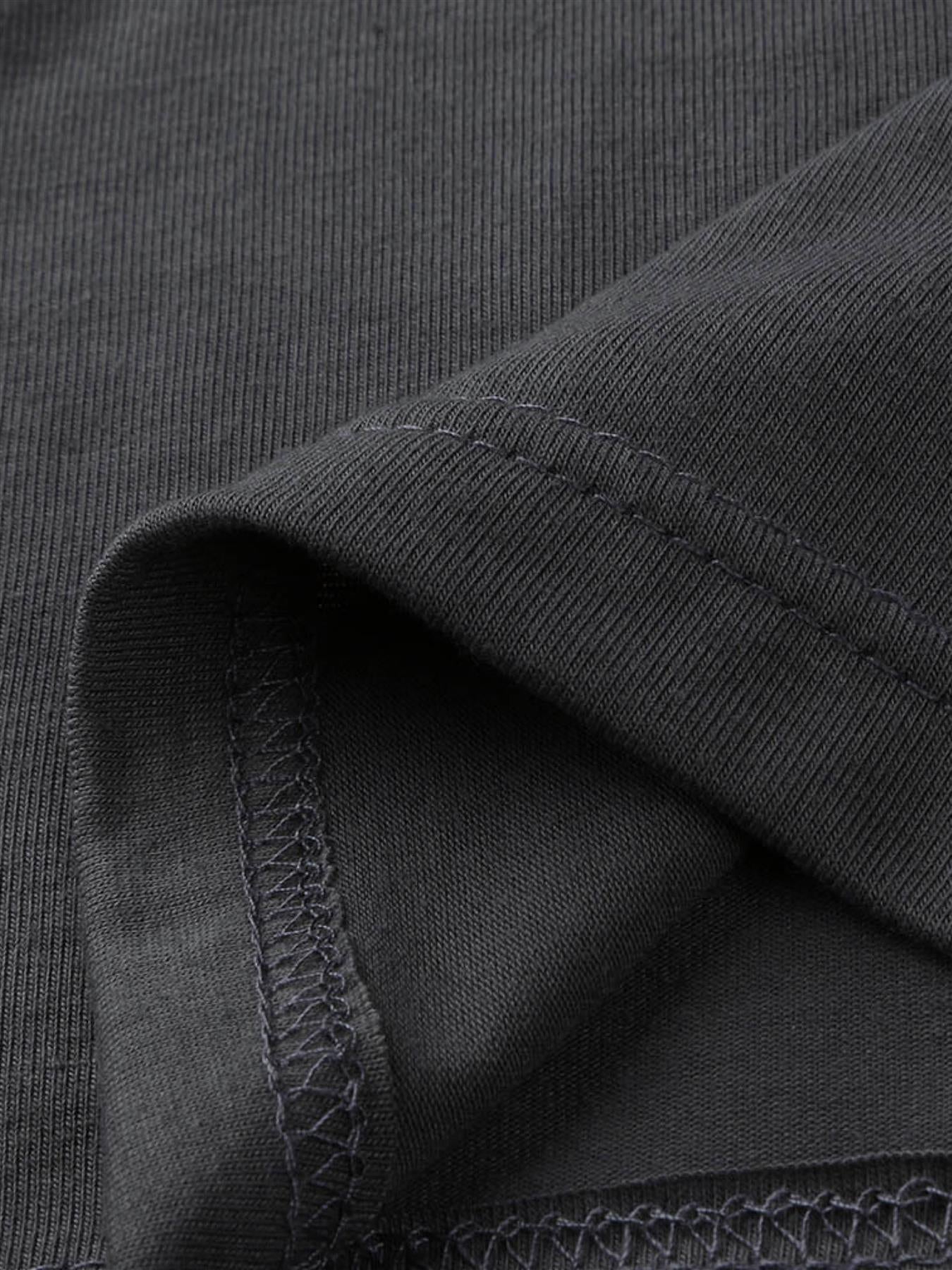 Charcoal Grey Loose Jumpsuit With Short Sleeve