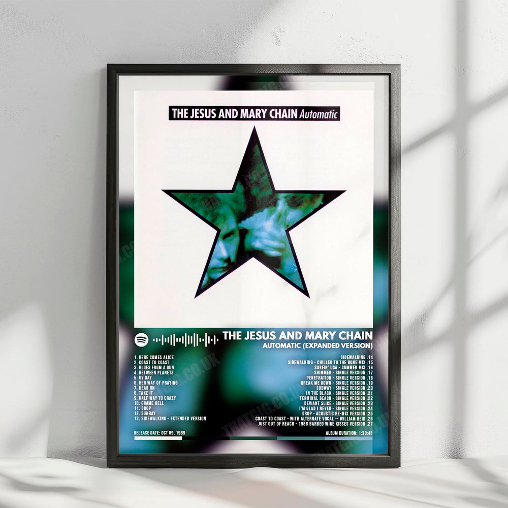 The Jesus and Mary Chain "Automatic" Album Cover Poster - with Complete Tracklist