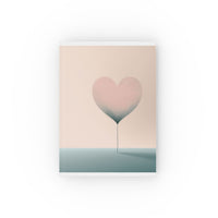 Journal With Minimalist Heart Design – Hardback Lined, Unlined, Or Graph Pages