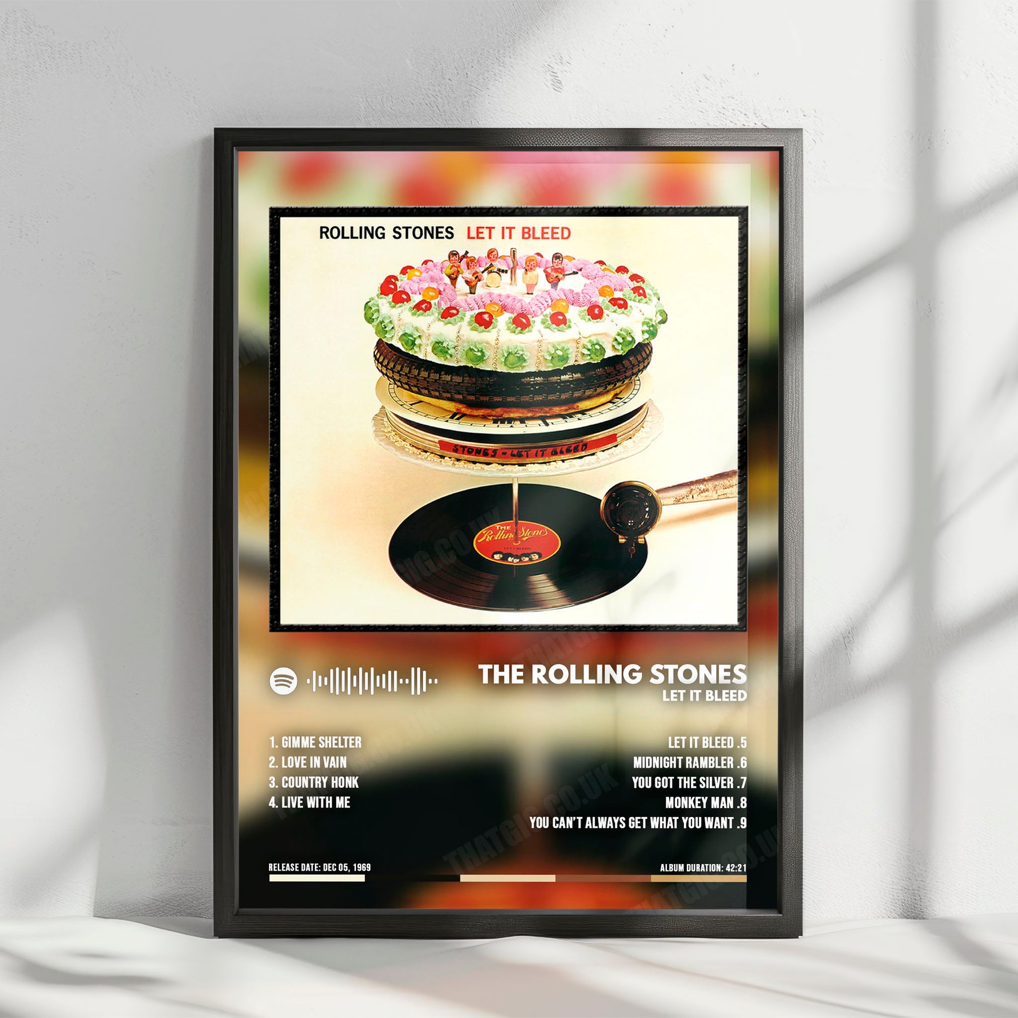 The Rolling Stones "Let It Bleed" Album Cover Poster - with Complete Tracklist