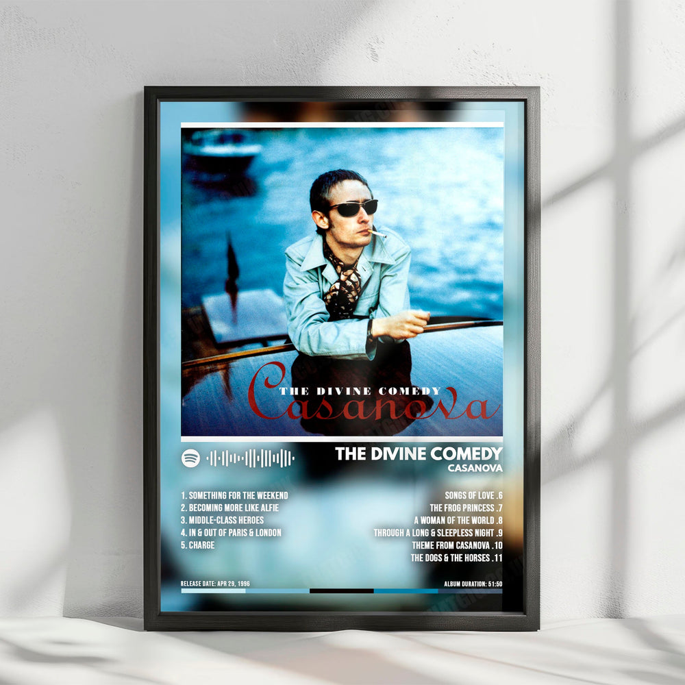 The Divine Comedy "Casanova" Album Cover Poster - with Complete Tracklist
