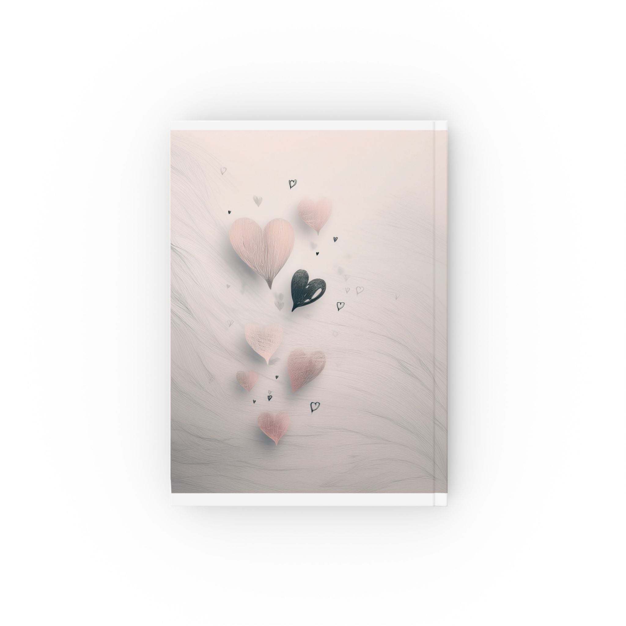 A5 Self-Care Journal With Hearts – Hardcover Notebook for Wellness, Reflection & Mindfulness