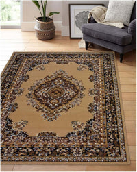Maestro Traditional Brown Indoor Rug - Stylish and Durable Flooring Solution