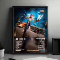 Bad Bunny "YHLQMDLG" Album Cover Poster - with Complete Tracklist