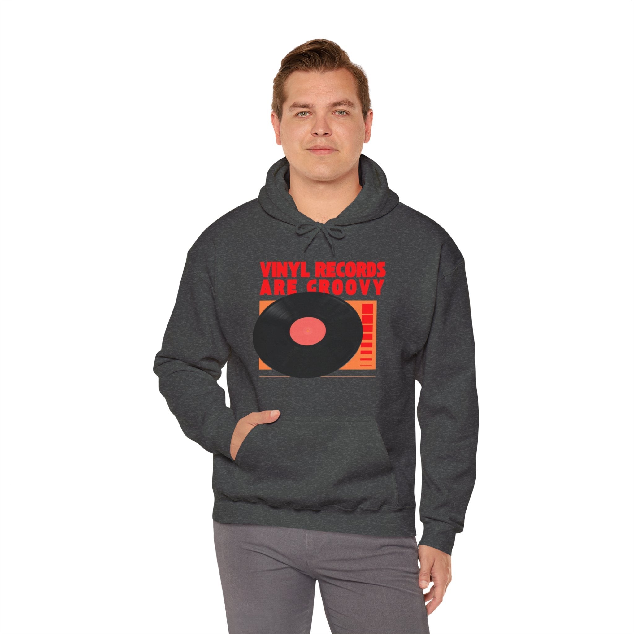 'Vinyl Records Are Groovy' Men's Hoodie