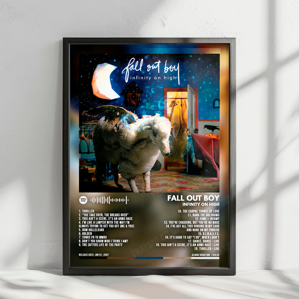 Fall Out Boy "Infinity on High" Album Cover Poster - with Complete Tracklist