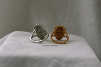 The Benin Mask Ring - Silver/Gold