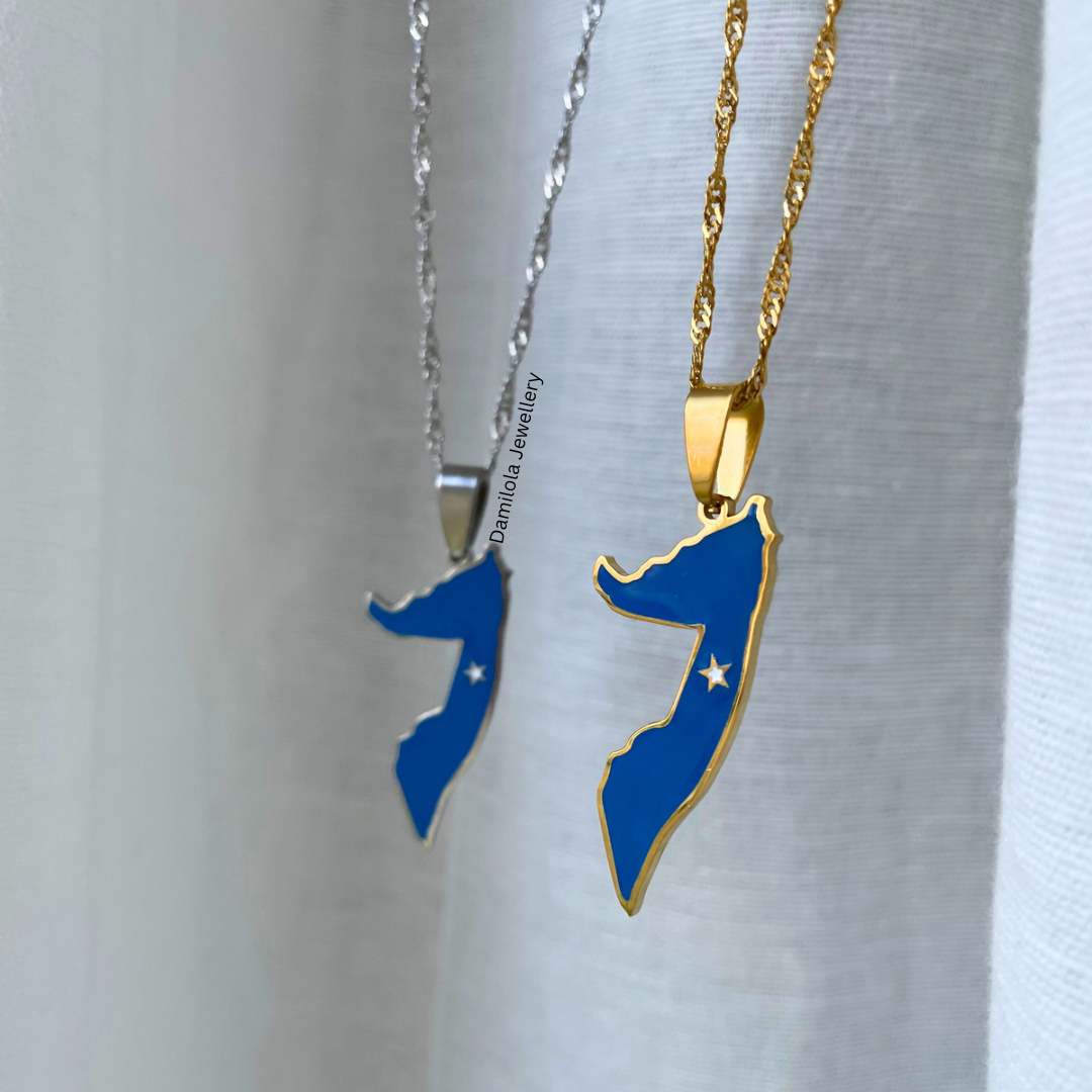 Somalia Flag Map Necklace🇸🇴