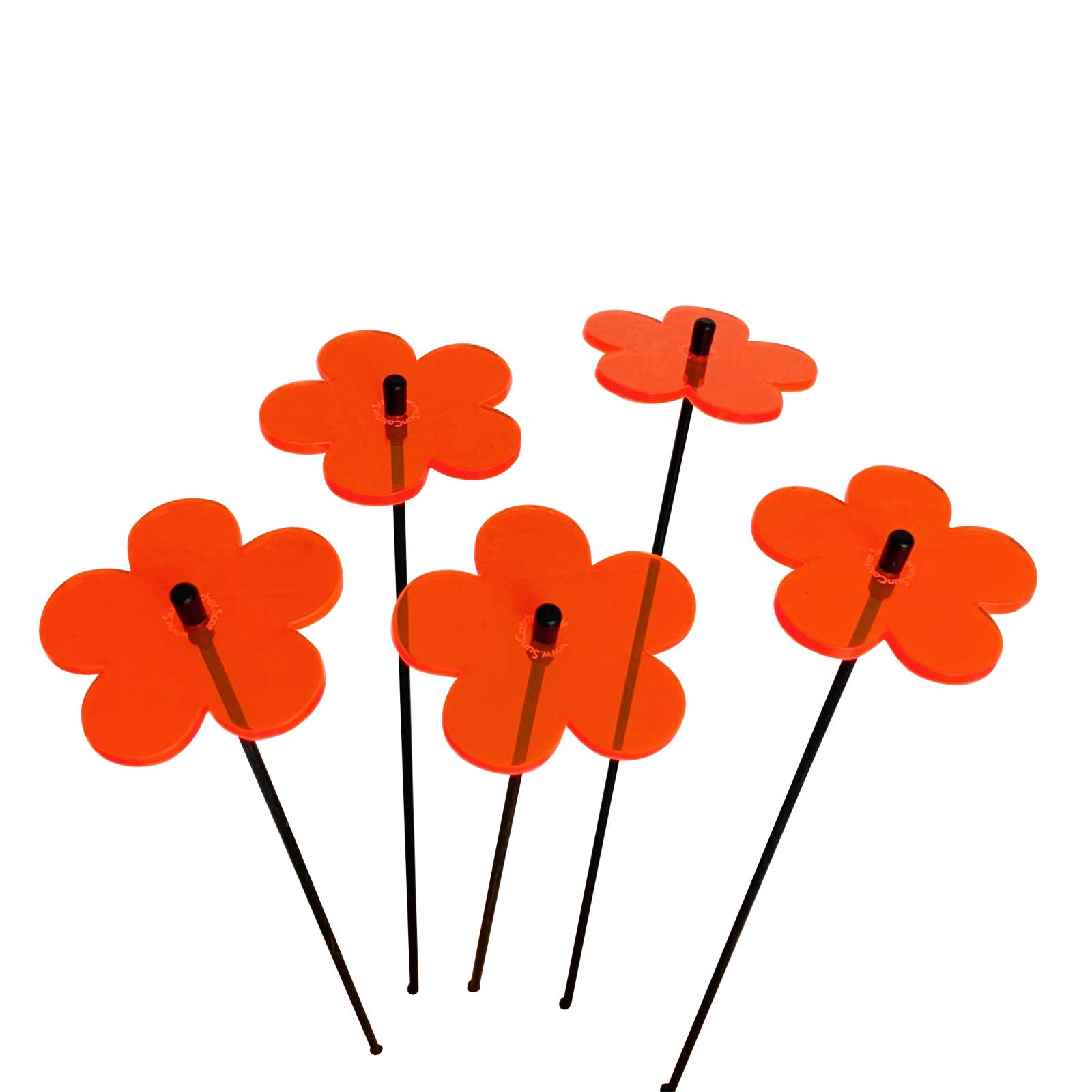 Garden Décor Ornaments Set of 5 'Blossoms' Small