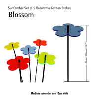 Garden Décor Ornaments Set of 5 'Blossoms' Medium