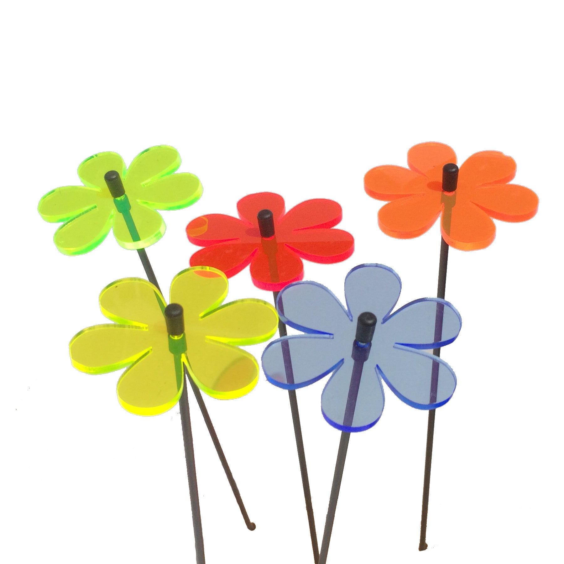 Small Garden Décor Ornaments Set of 5 'Daisy'