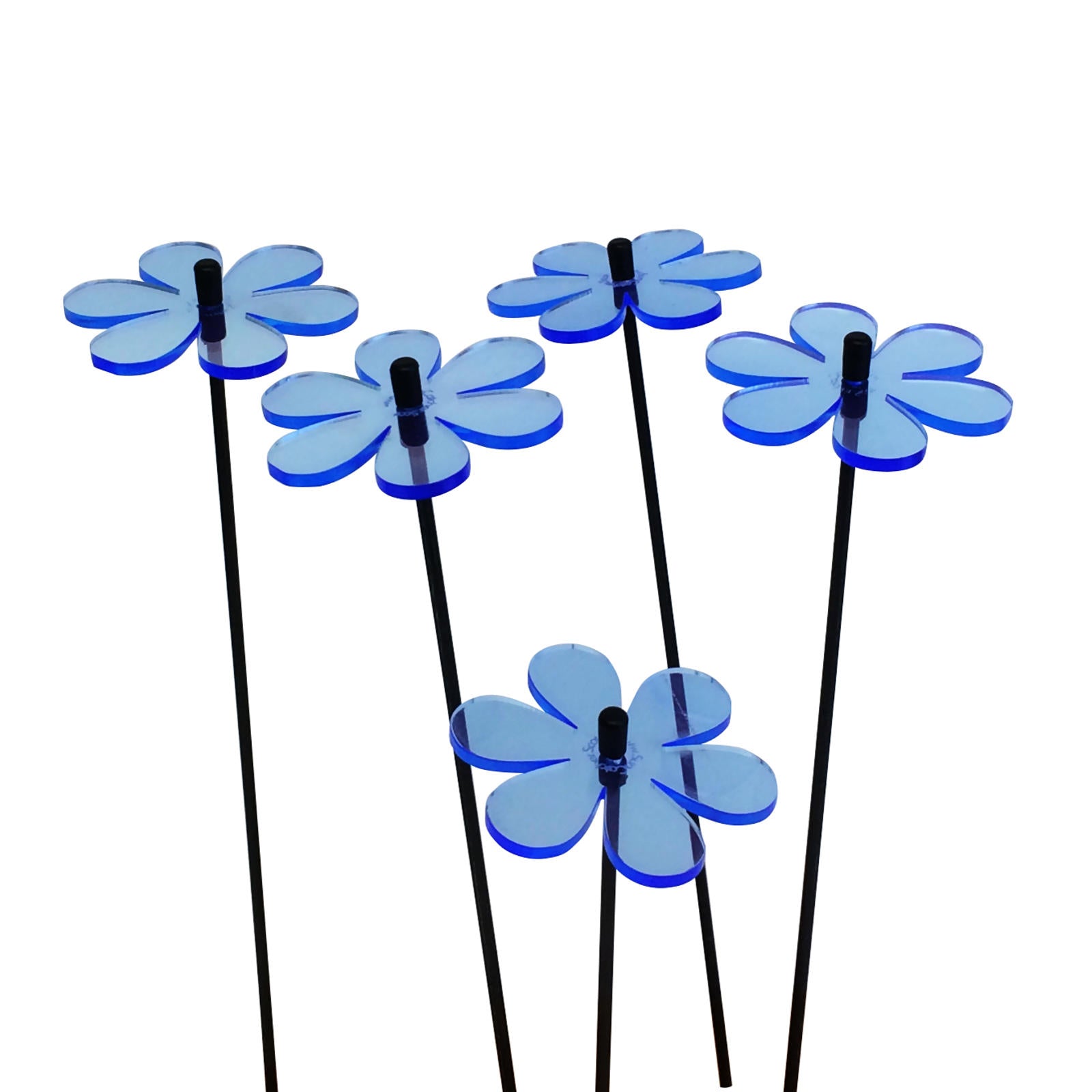 Small Garden Décor Ornaments Set of 5 'Daisy'