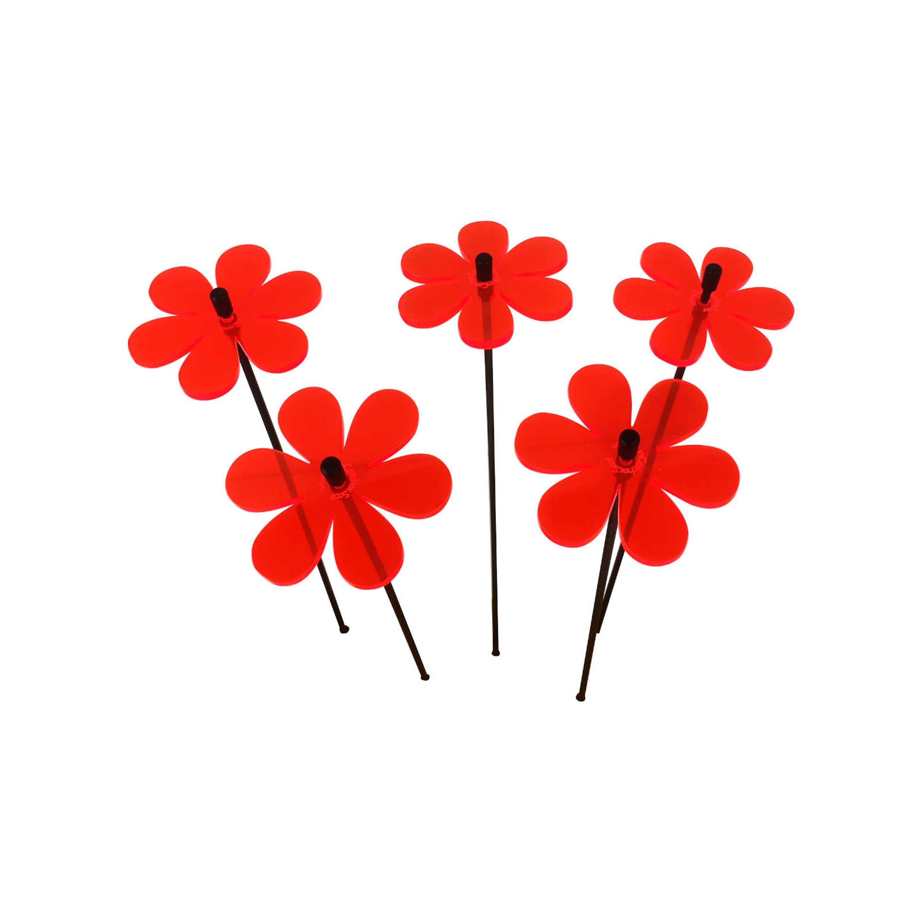 Small Garden Décor Ornaments Set of 5 'Daisy'