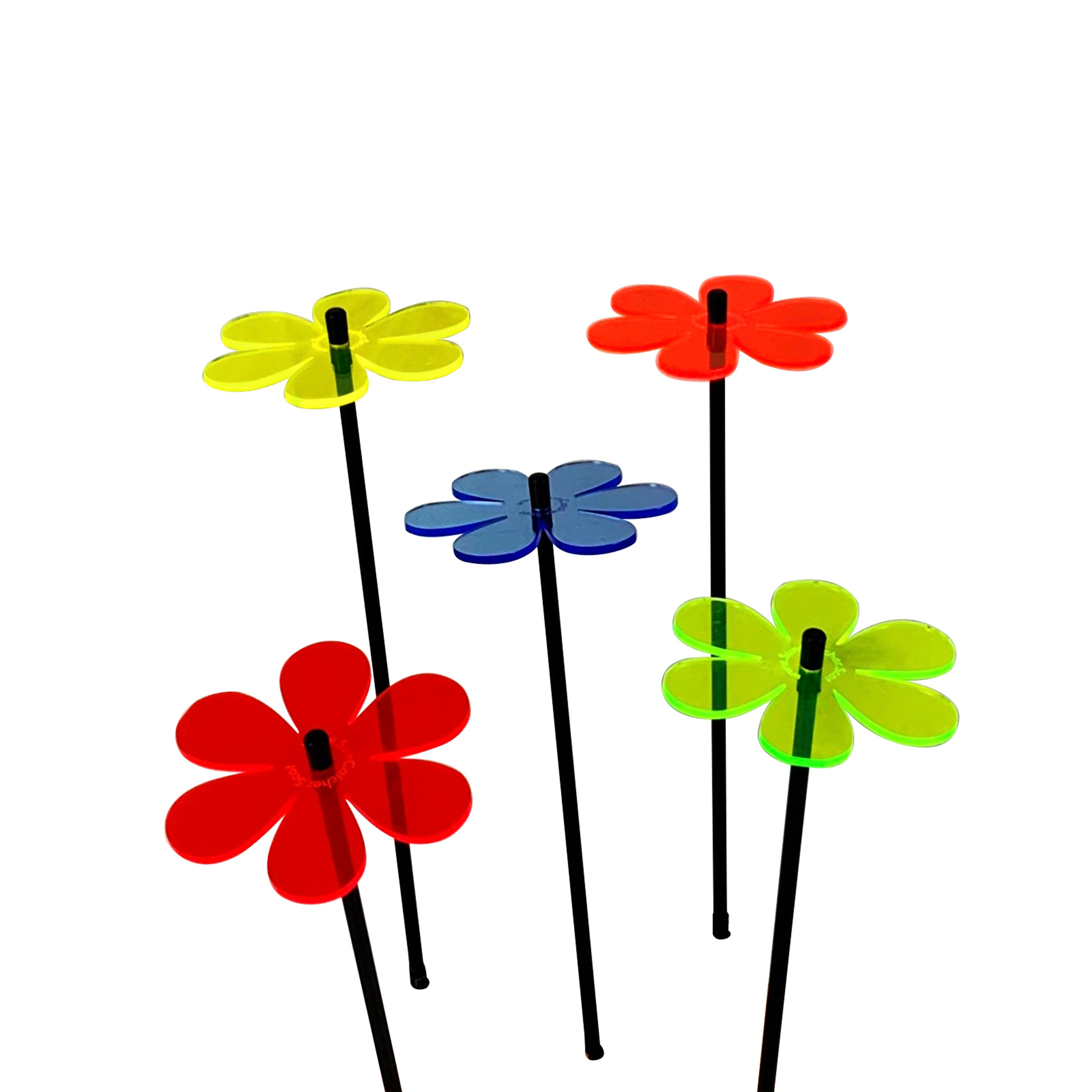 Garden Décor Ornaments Set of 5 'Daisies'