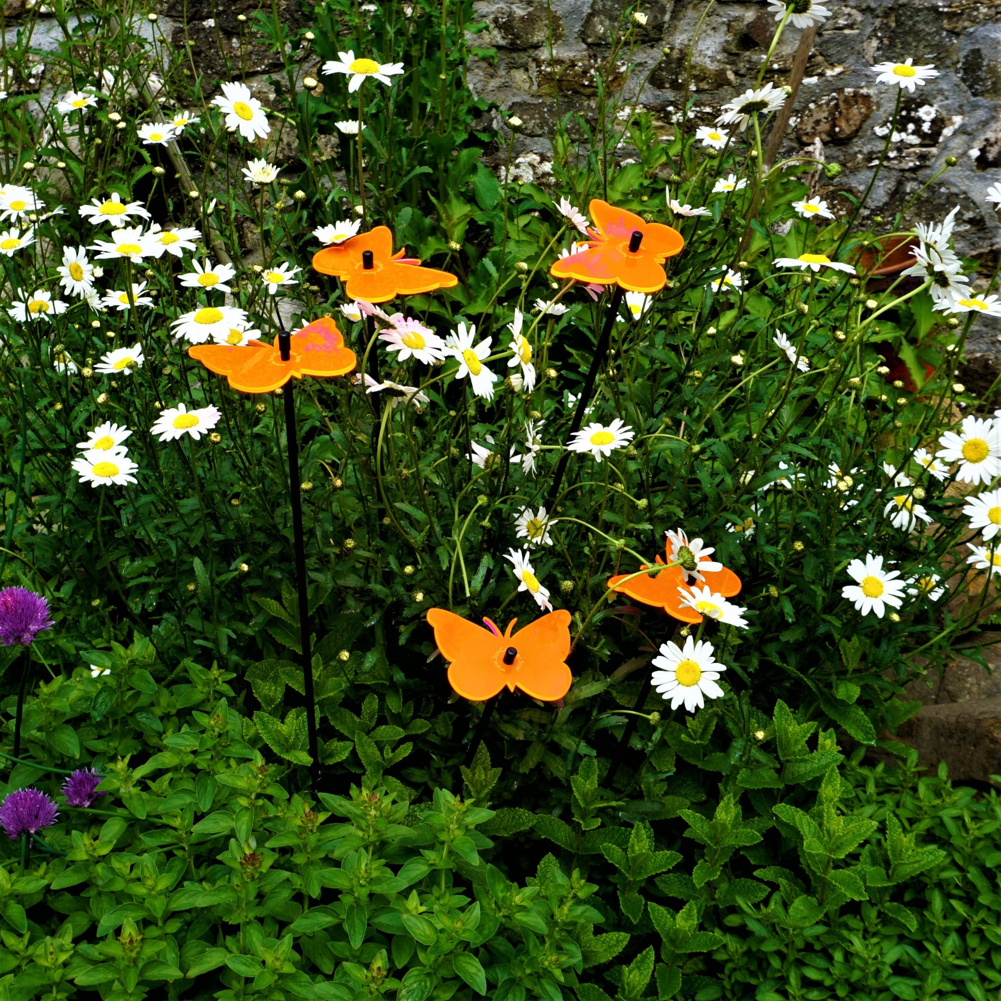 Garden Décor Ornaments Set of 5 'Gatekeeper Butterflies'