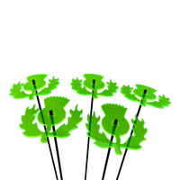 Large Garden Décor Ornaments Set of 5 'Scottish Thistles'