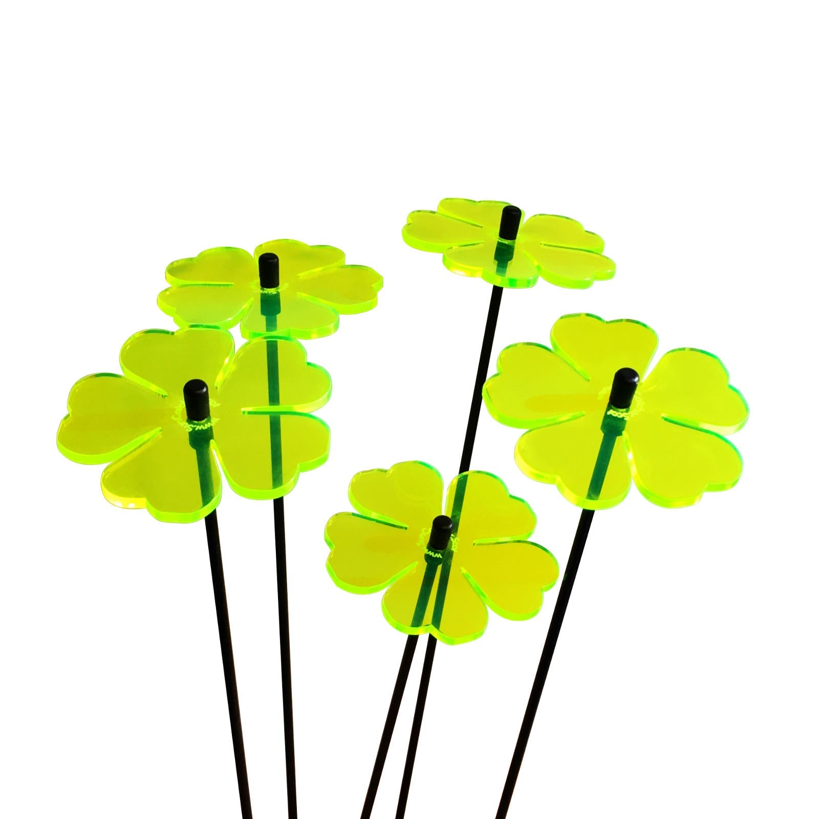 Small Garden Décor Ornaments Set of 5 'Double Blossom'