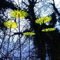 Garden Décor Ornaments Set of 5 'Smiling Suns'