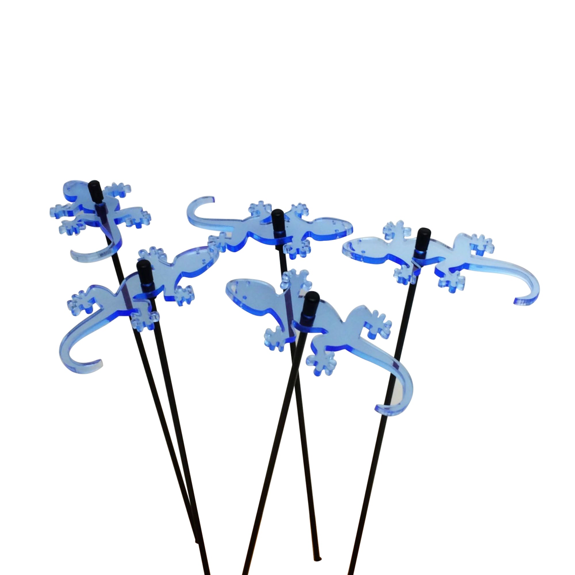 Small Garden Décor Ornaments Set of 5 'Gecko'