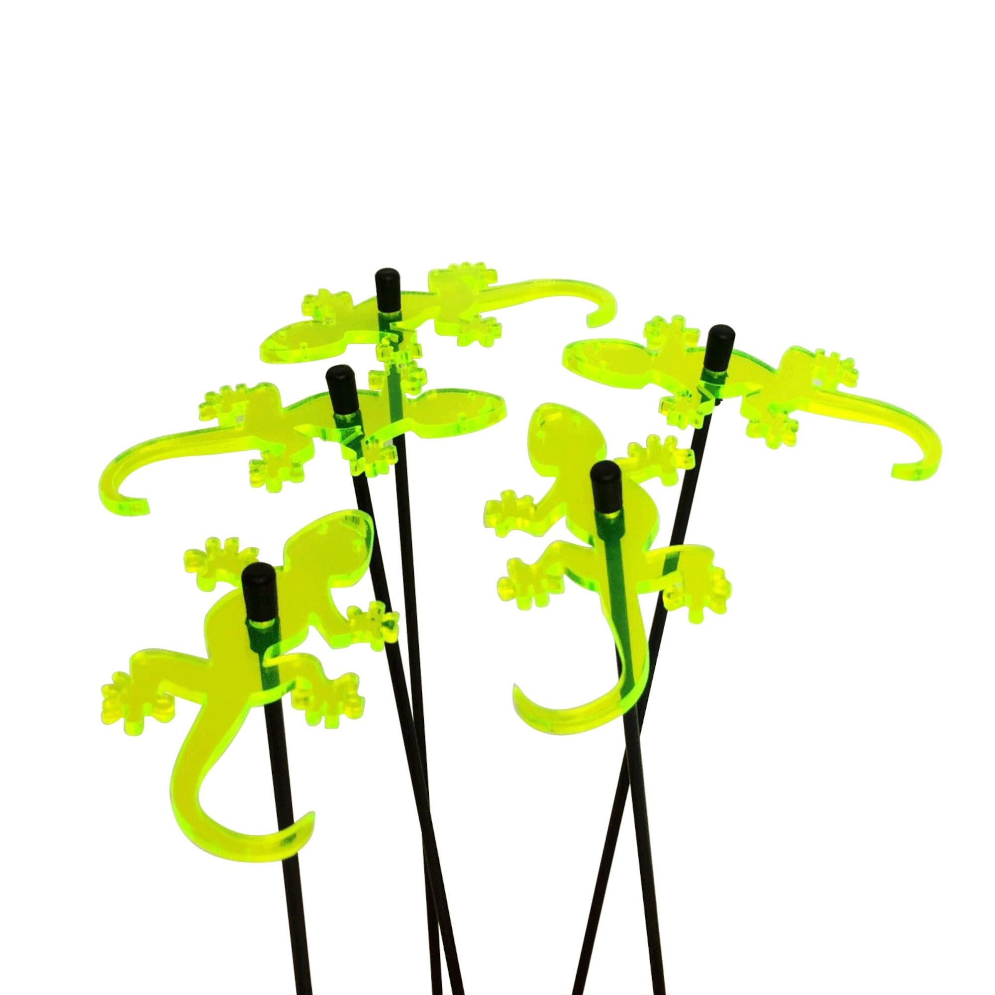 Small Garden Décor Ornaments Set of 5 'Gecko'