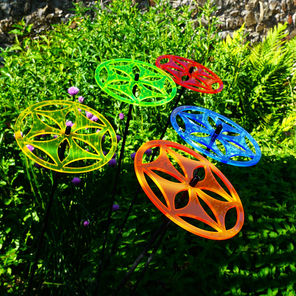 Large Garden Décor Ornaments Set of 5 'Sun Disc'
