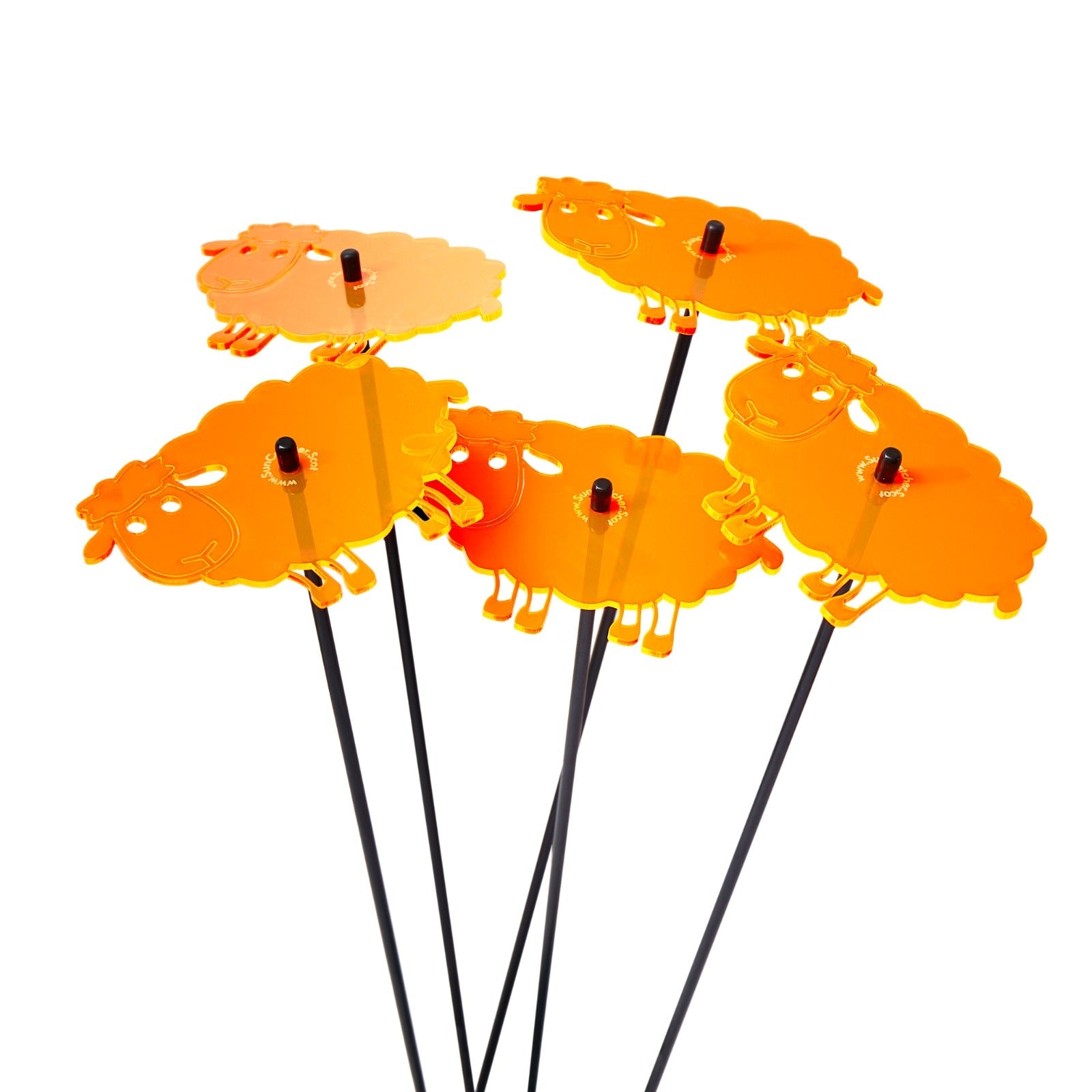 Garden Décor Ornaments Set of 5 'Sheep'