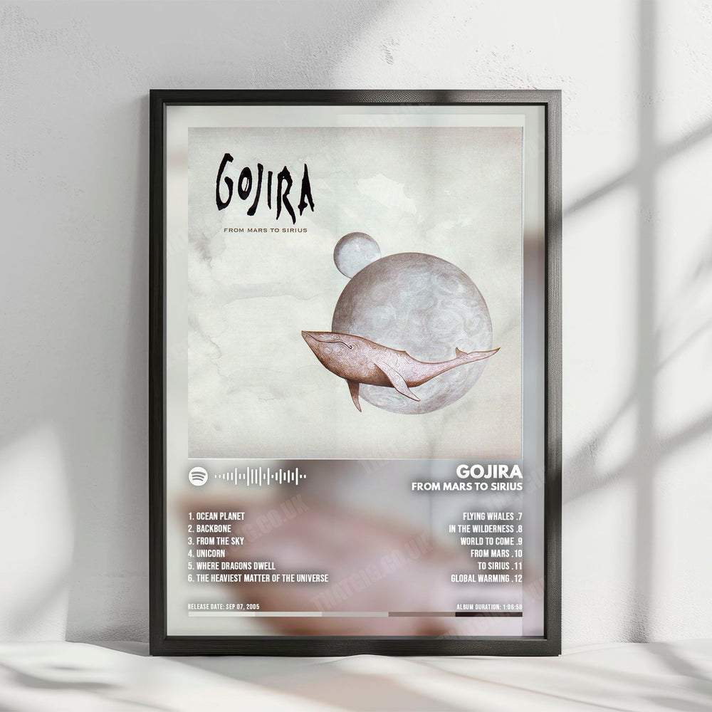 Gojira "From Mars To Sirius" Album Cover Poster - with Complete Tracklist