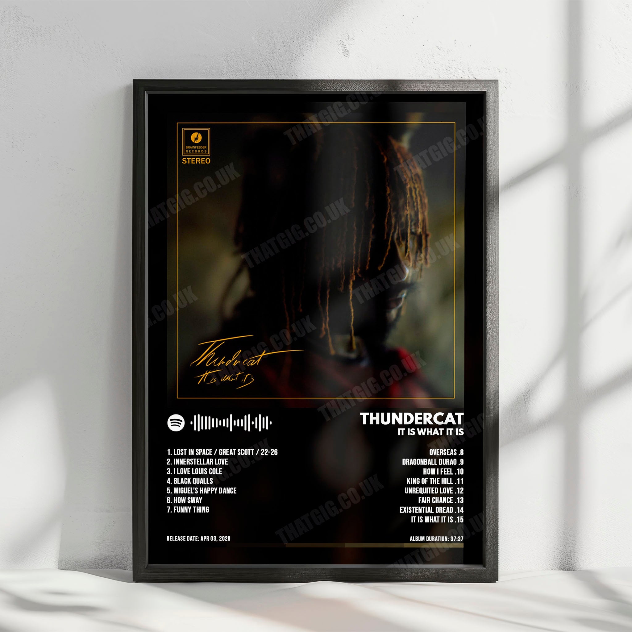 Thundercat "It Is What It Is" Album Cover Poster - with Complete Tracklist