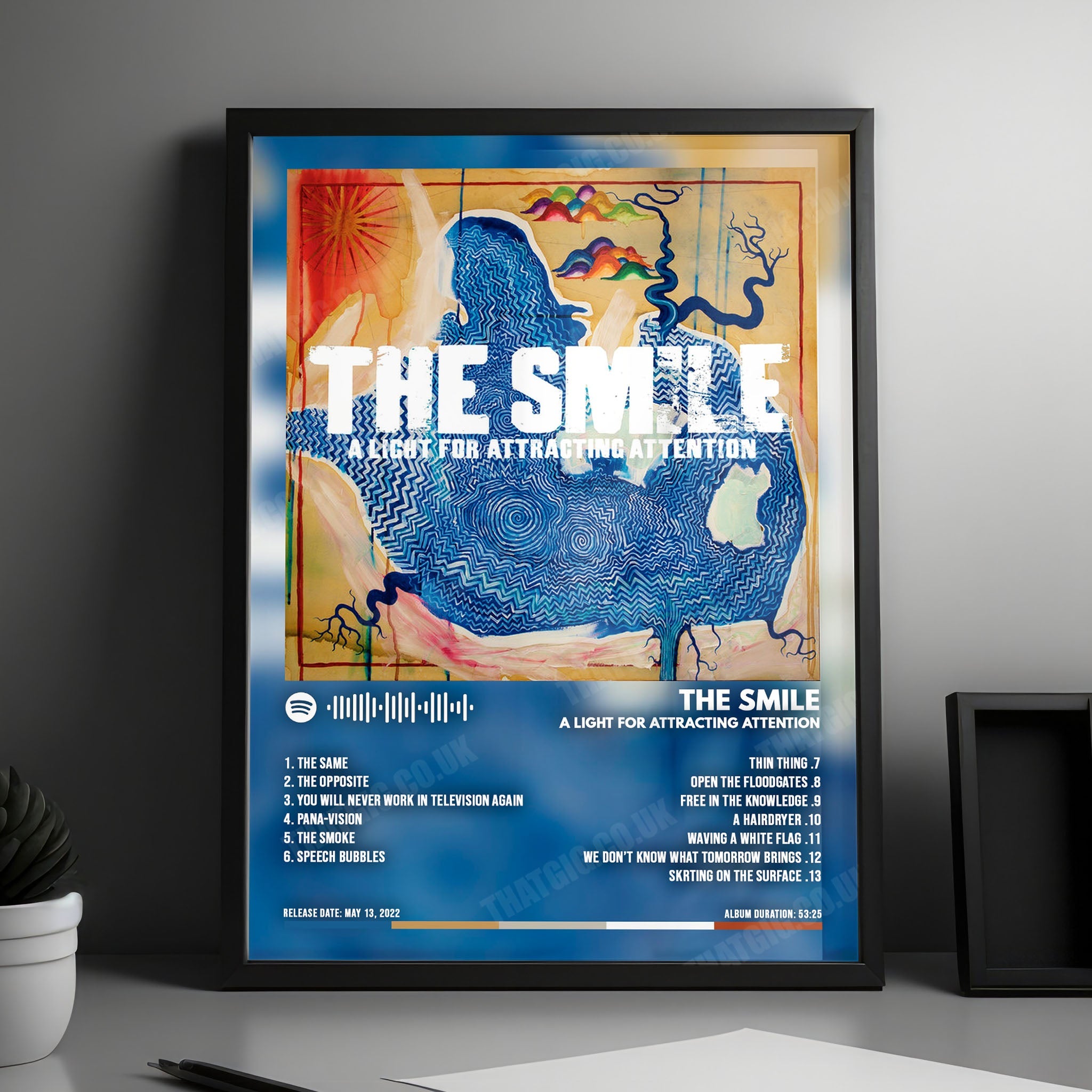 The Smile "A Light for Attracting Attention" Album Cover Poster - with Complete Tracklist