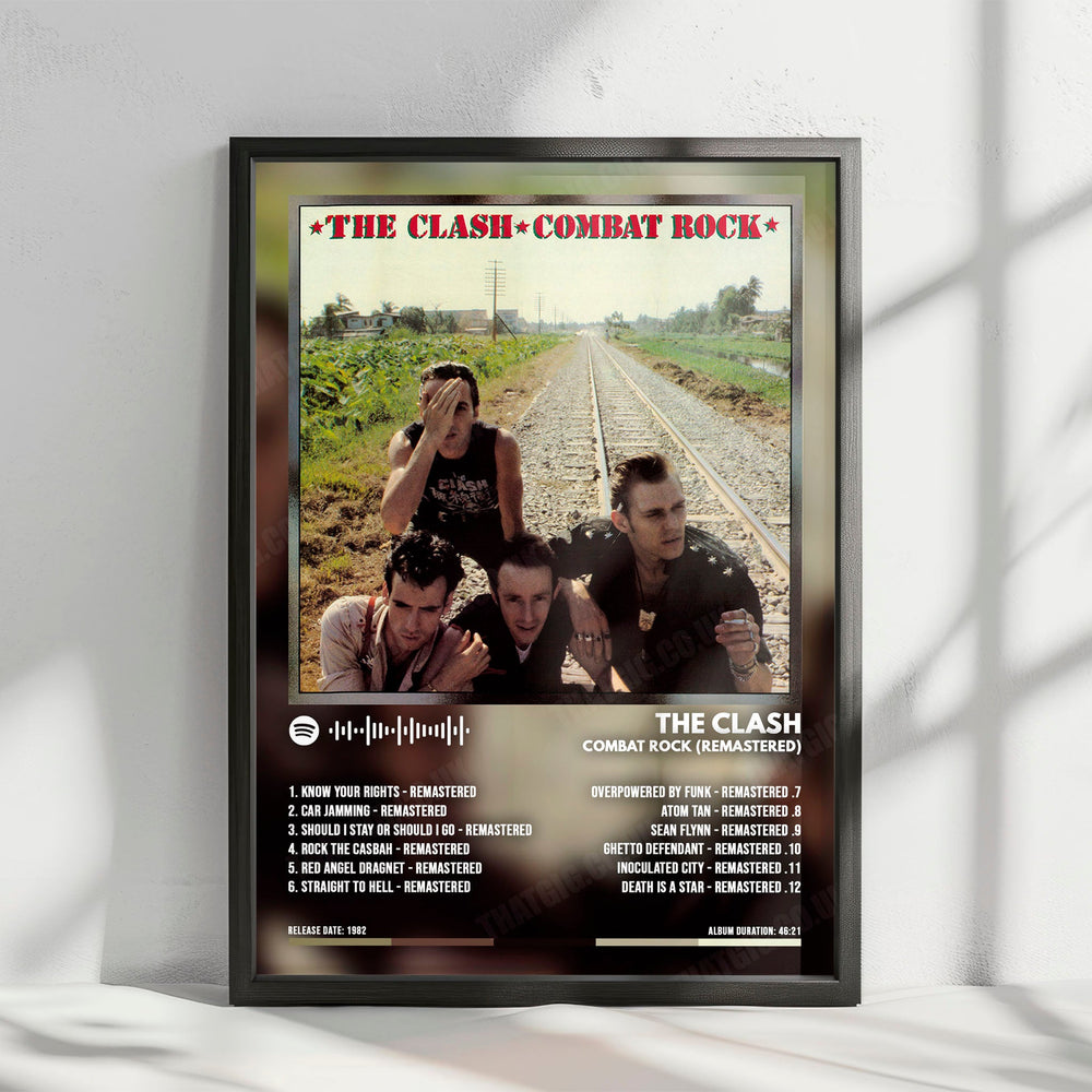 The Clash "Combat Rock" Album Cover Poster - with Complete Tracklist