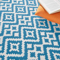Aztec Blue Outdoor Rug