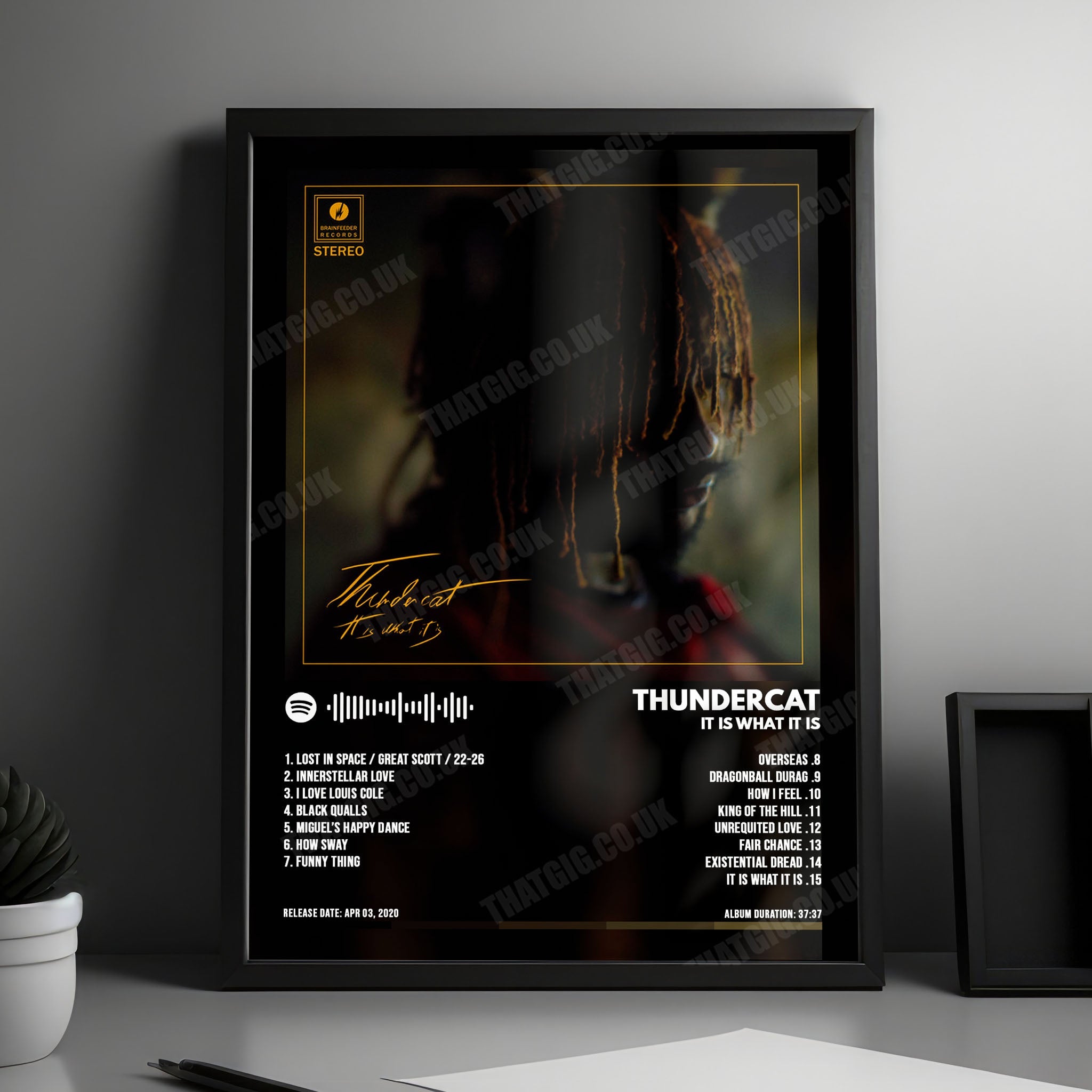Thundercat "It Is What It Is" Album Cover Poster - with Complete Tracklist