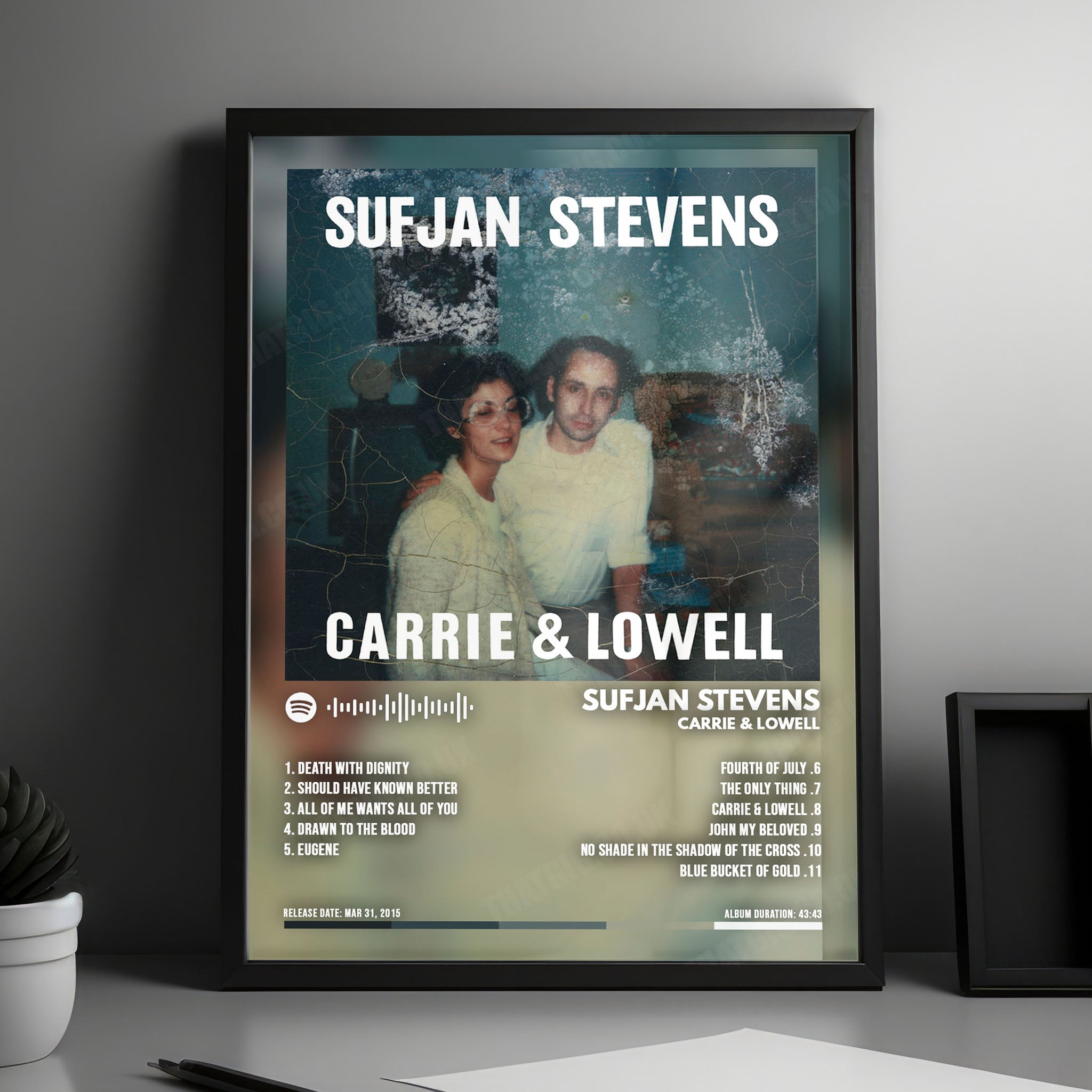 Sufjan Stevens "Illinois" Album Cover Poster - with Complete Tracklist