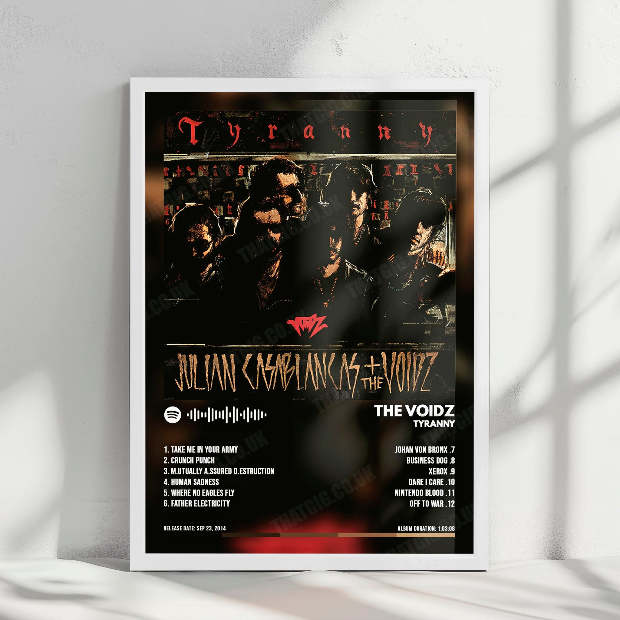 The Voidz "Tyranny" Album Cover Poster - with Complete Tracklist