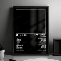 Kanye West "Donda" Album Cover Poster - with Complete Tracklist