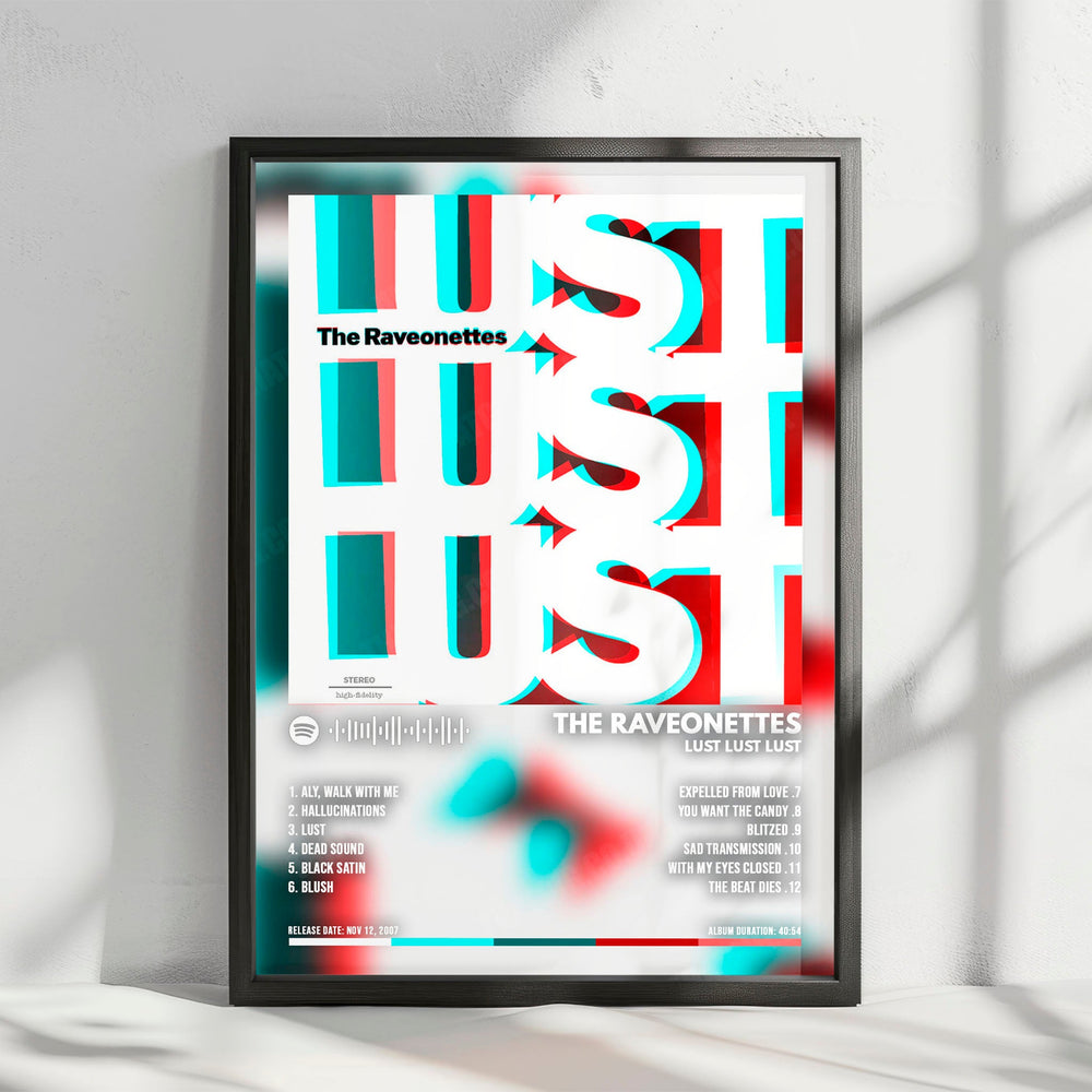 The Raveonettes "Lust Lust Lust" Album Cover Poster - with Complete Tracklist