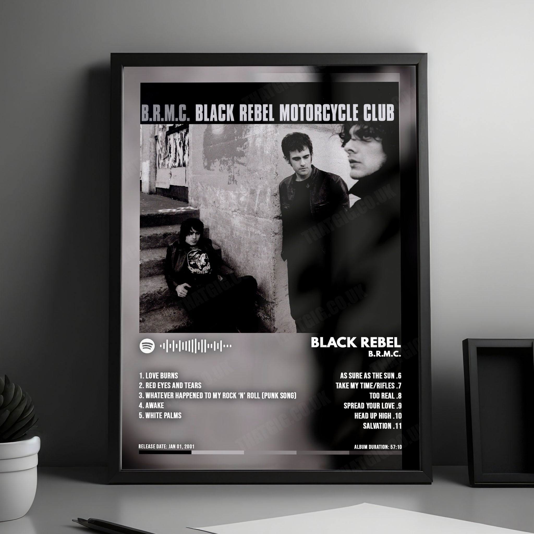 Black Rebel Motorcycle Club "BRMC" Album Cover Poster - with Complete Tracklist